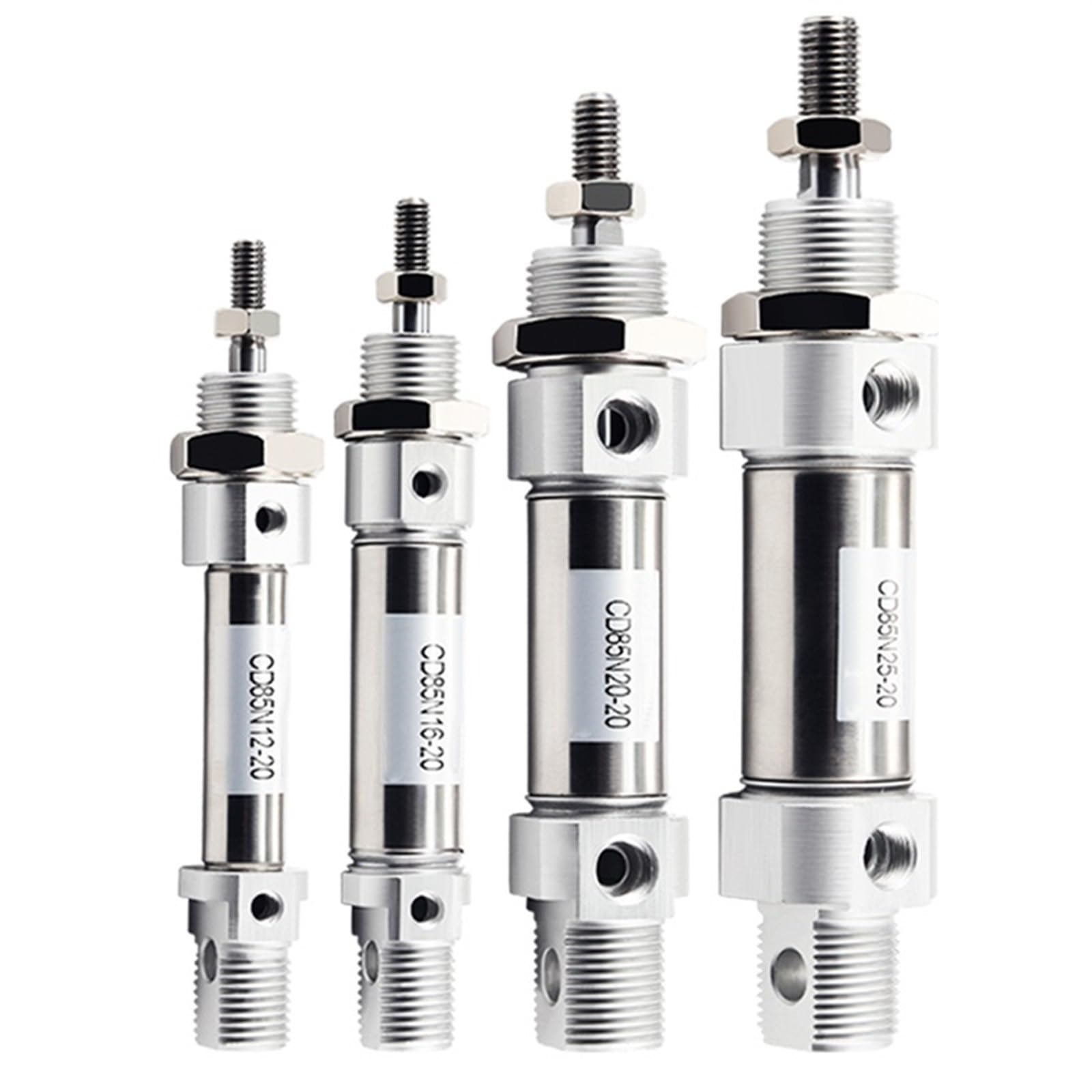Vérin pneumatique double effet CD85N20mm en acier inoxydable avec course de 60mm