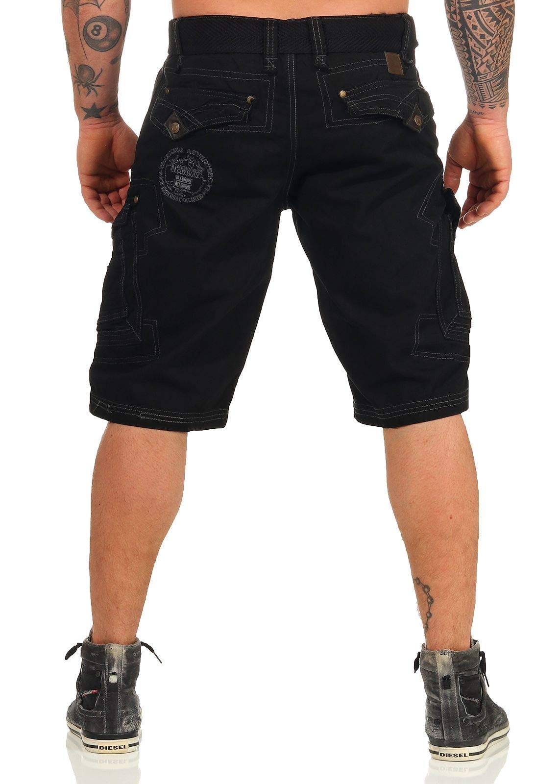 Geographical Norway Shorts, Kurze Cargo Hose Peanut, Bermuda Sommer Camouflage Men