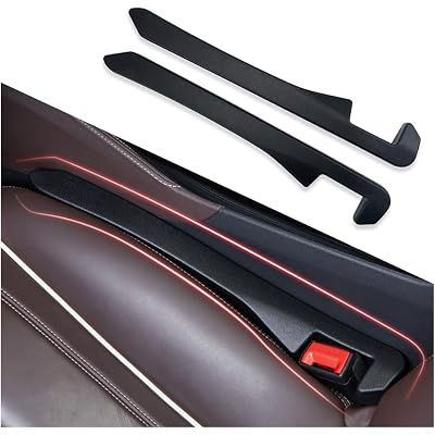 IHOTDER 2PCS Car Seat Gap Filler - Car Seat Gap Filler Organizer for Holding Phone,Key,Purse - Universal Car Gap Filler Fits Car Truck SUV Car Interior Accessories (Black/2PCS)…