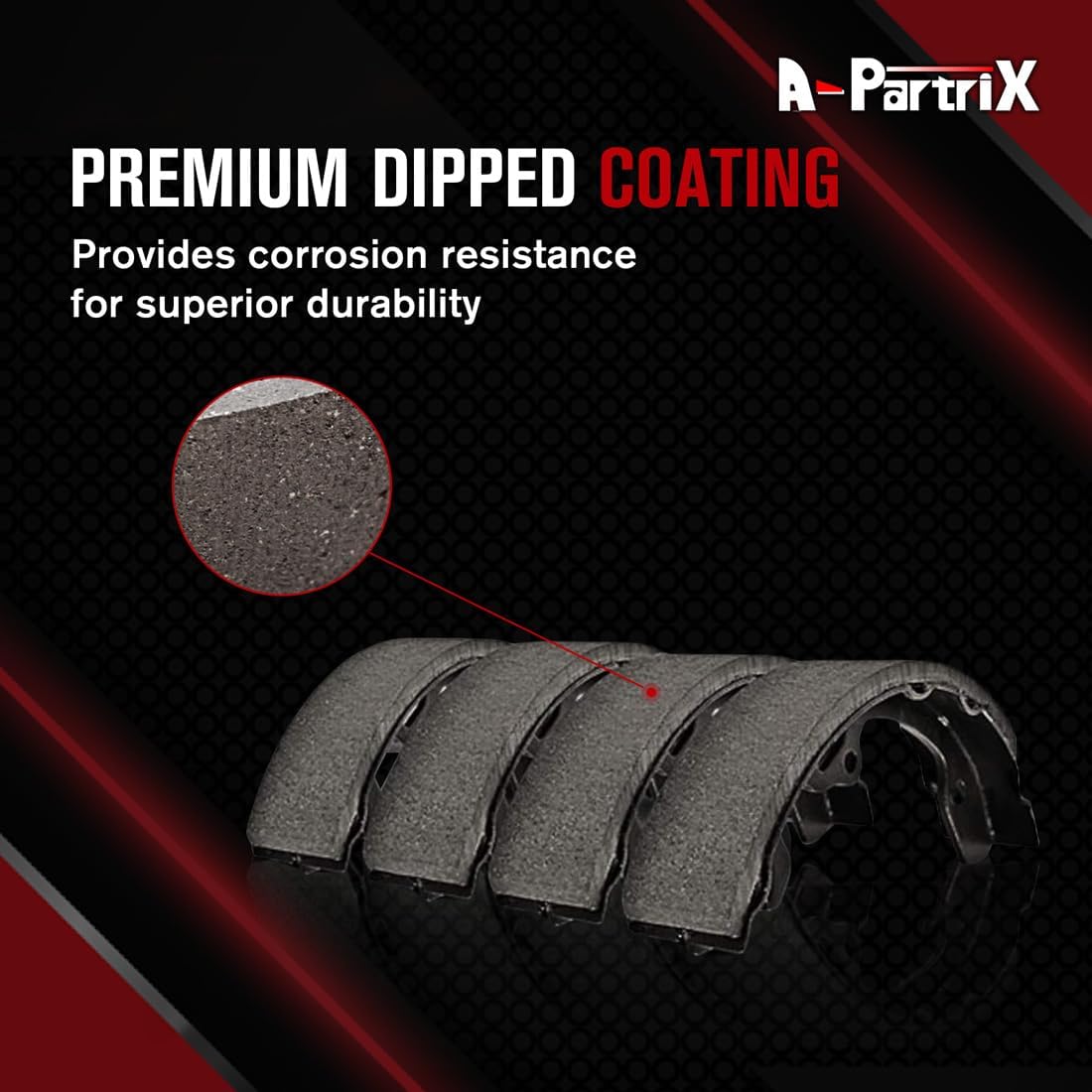 PartsHorizon 4Pcs Drum Brake Shoes Rear Automotive Replacement Brakes Kit fits Chrysler Cirrus 2.4L 1997-2000, fits Cirrus 2.5L 1997-2000, fits Plymouth Breeze 2.0L 1997-2000