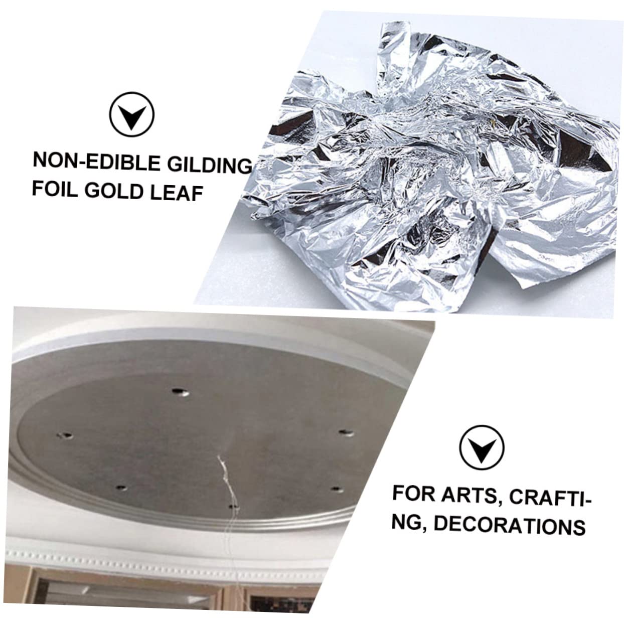 SHINEOFI 600 STK Silberfolie bastelzeug handwerkskunst dekoring goldene Platte the Craft vereiteln Vergoldungsfolie Folienpapier für Kunst Bastelfolie nachgemachte Folie Dekorationsfolien