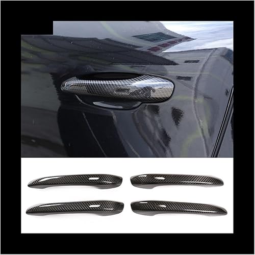 Miniatura 5 de AkosOL Compatible for Porsche Macan 2014-2023 Dry Carbon Fiber Car Exterior Door Handle Cover Trim Sticker Accessories (with Holes)