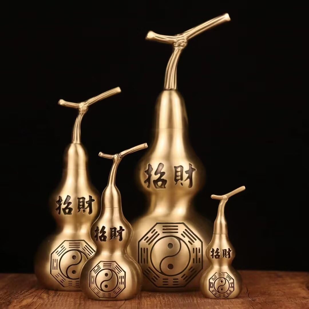 Glücksbringer – Feng-Shui-Glücksbringer aus Messing, taoistische Dekoration für Wohnzimmer, Garten und Zuhause, chinesischer Charme des Wohlstands, Geschenk, 4 x 4 x 10,