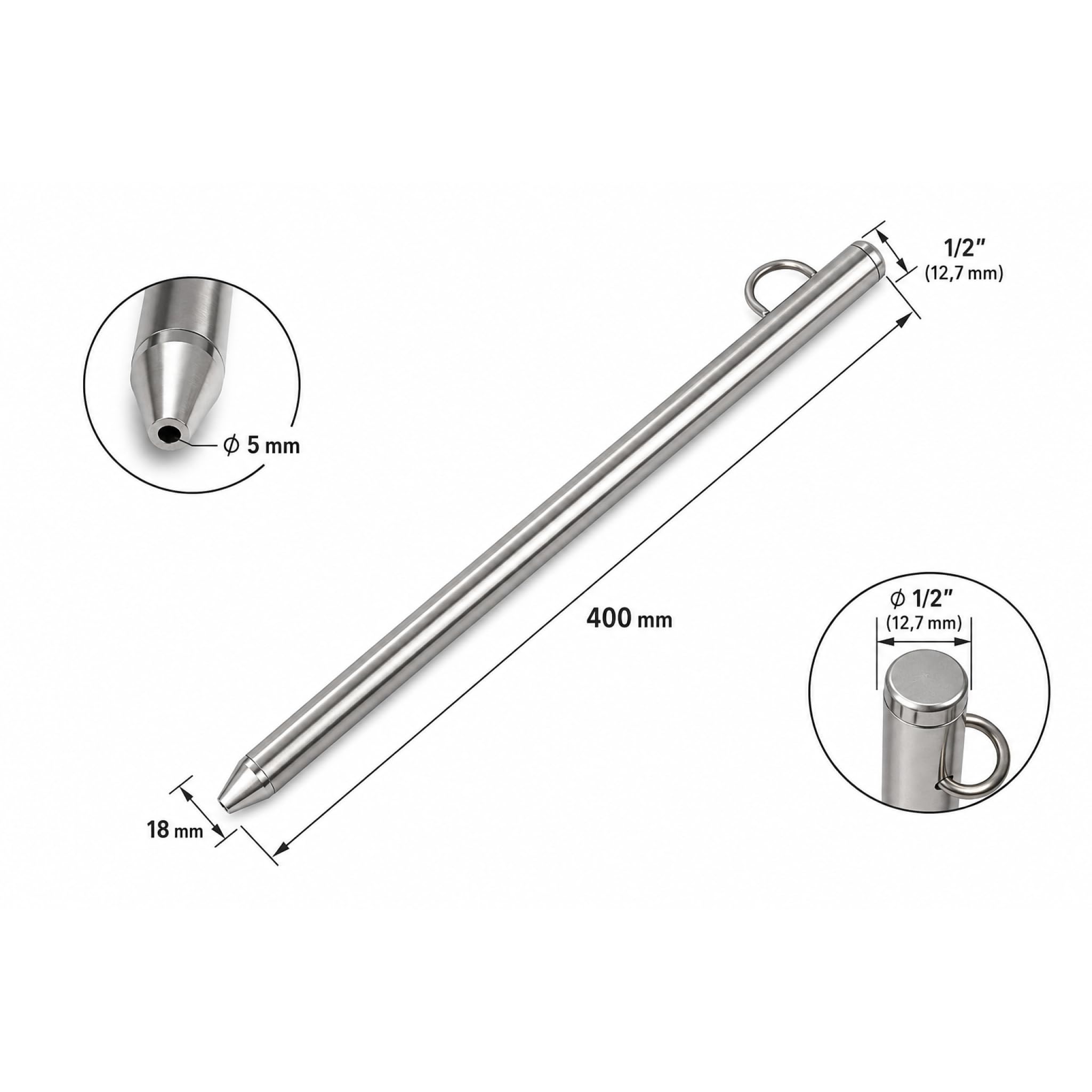 Whisky Thief Valinch 40 cm – Edelstahlfass-Probenehmer, handgefertigte Wein- und Fassprobenpipette, Edelstahl-Pipette | Whisky Thief Valinch Edelstahlfass-Probenehmer – handgefertigte Wein- und Fassprobenpipette, Edelstahl-Pipette