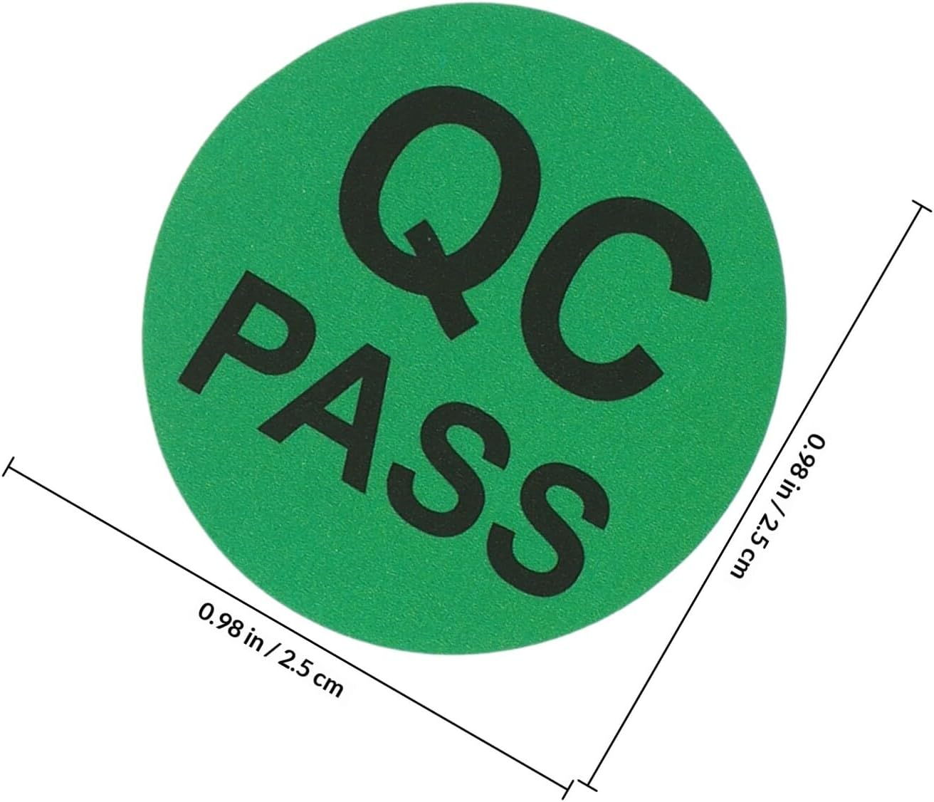 Qc Quality Control Labels Adhesive Stickers 500pcs Roll Inventory Approval Stickers for Warehouse and Shipping Management
