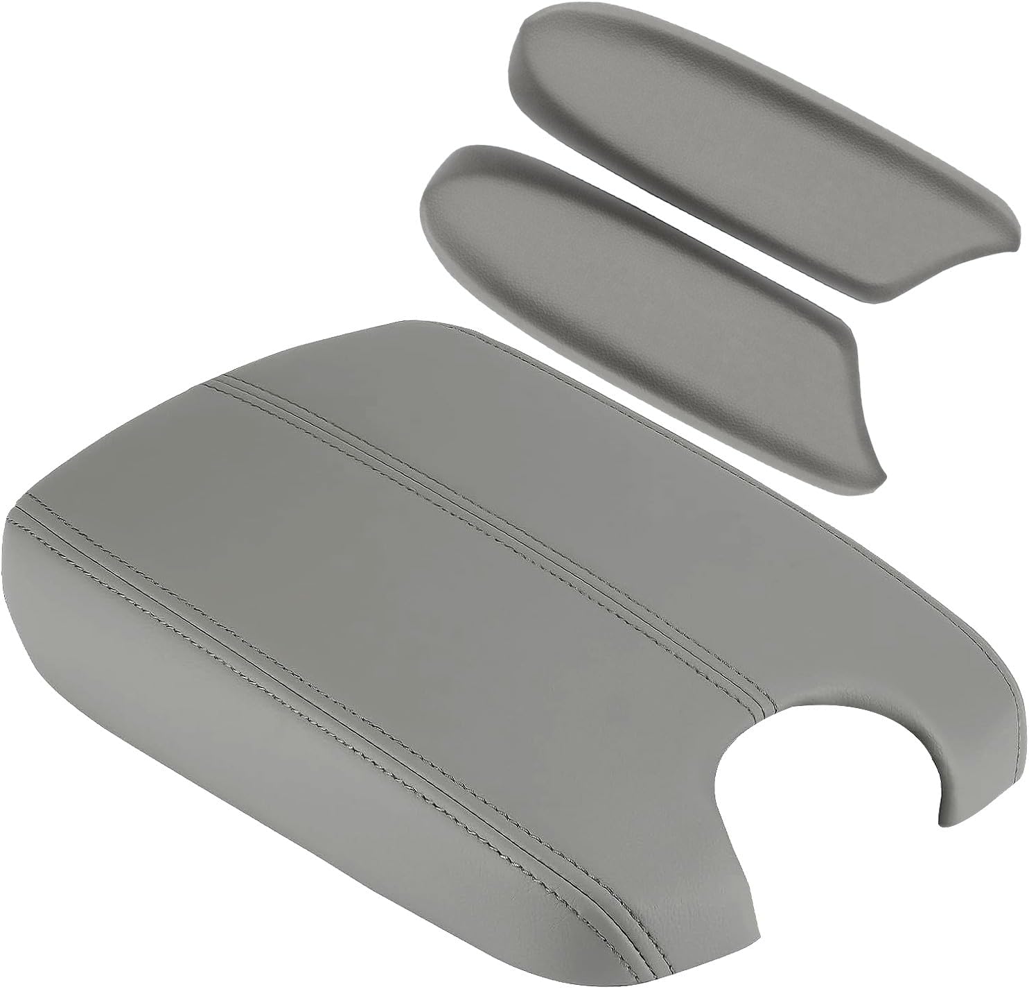 Compatible with Center Console Lid Armrest Honda Accord Replacement Cover 2008 2009 2010 2011 2012 Center Console Cover (Grey(Center & Front))