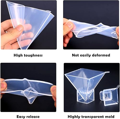 Miniatura 6 de 3 piezas de moldes de resina piramidal de silicona 3D, juego de moldes de pirámide epoxi para moldes de resina epoxi, moldes de resina, moldes de