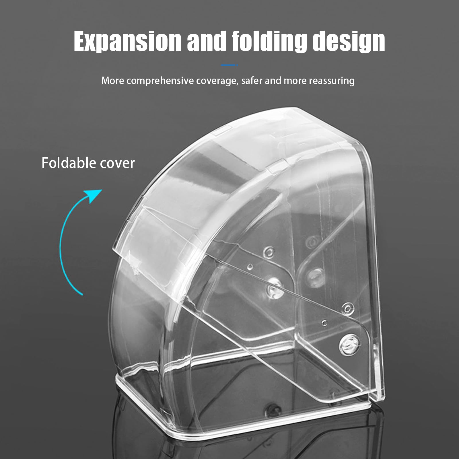 Doorbell Rain Cover, Flip-up wodoszczelna osłona z tworzywa sztucznego, zestaw dzwonków do drzwi, łatwa instalacja, obudowa na dzwonek do drzwi, bezprzewodowy dzwonek do drzwi (9,7 x 6,4 x 6,4 cm)