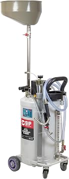 SIP Waste Oil Drainer, 80L Portable Oil Extractor Mobile Gravity/Air Discharge Drain Tank
