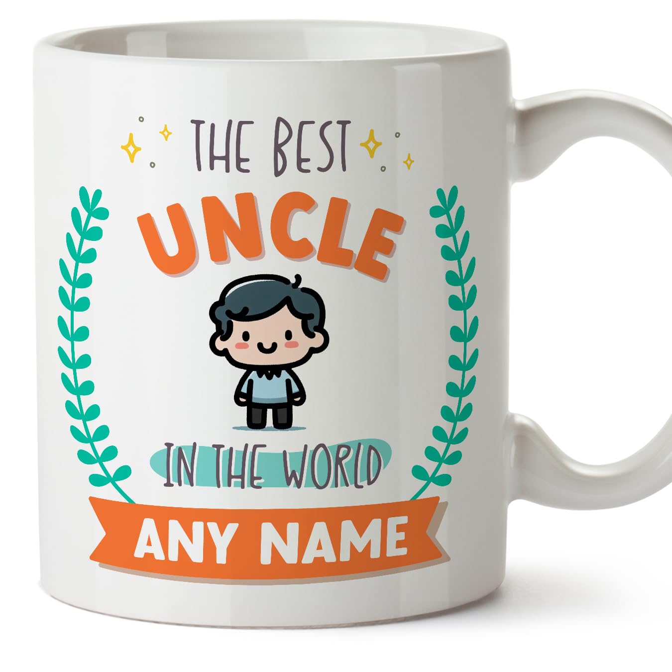 MUGFFINS Uncle Mug - in English - World's Best - with Doodle - Funny Gift - Ceramic 11oz Mug — image 1