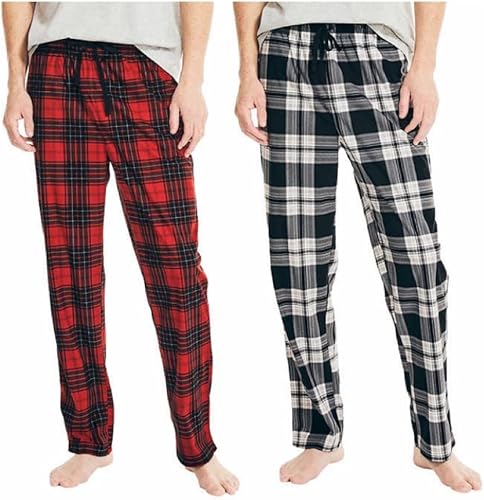 Nautica Conjunto de pantalones de pijama de vellón suave para hombre paquete de 2