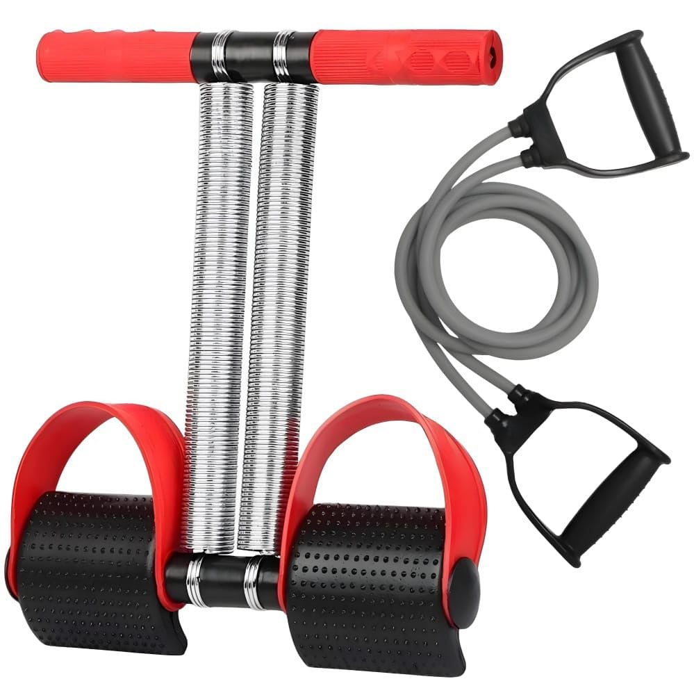 Vuvail Double Spring Tummy Trimmer Red| Resistance Band| Combo Set| Full-Body Home Gym Workout For Men And Women| Core Exercise And Stretching Fitness Tools| Abdominal| Chest| Abs| Legs|Strength| Flexibility| Weight Loss|Toning and Power Tube Kit (B0D154FMKR) Amazon Price History, Amazon Price Tracker