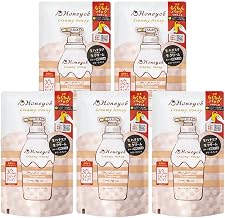 (5-Piece Set) Honeychee Creamy Honey Treatment, 5 Refills, Honey, Hair Care, Made in Japan, Damage Repair Salon Refill Set
