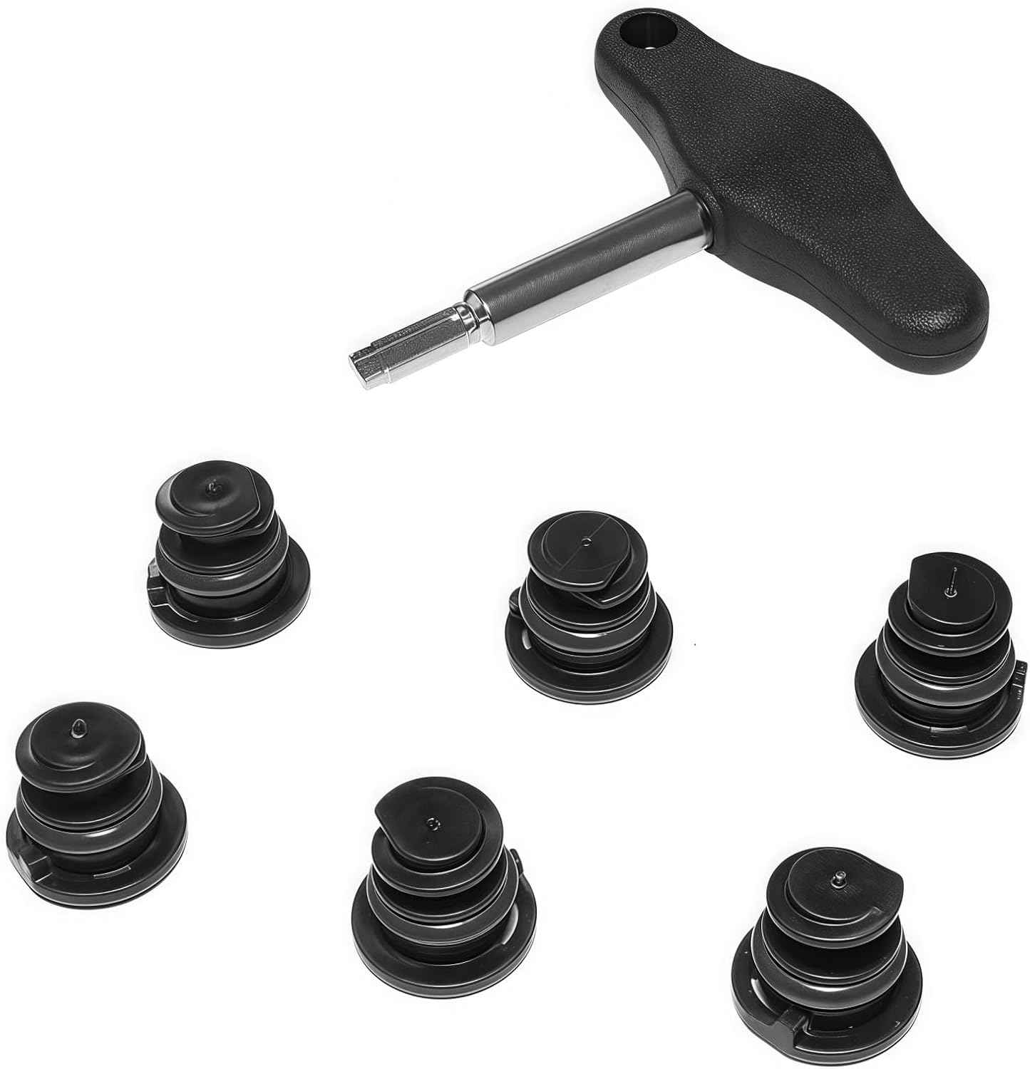 oil drain plug, oil pan drain screw 06L103801,6 with removal wrench, suitable for Volkswagen, Audi 3 EA888（Black style）