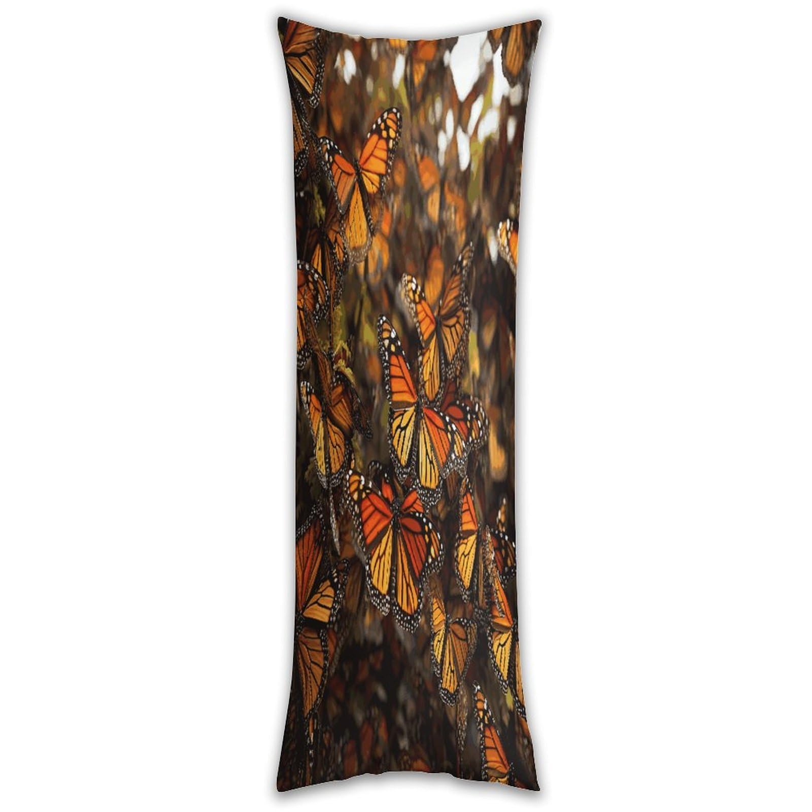 Monarch Butterflies Pillow Cases Breathable Vertical Long Pillowcase Body Pillowcase with Hidden Zipper Closure Soft and Cozy Pillow Cover 20x54 Inches for Bedroom Couch
