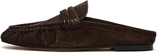 FJQNXGY Women's Comfortable Penny Loafers: Slip-On Suede Mules Closed Toe Loafer Slides
