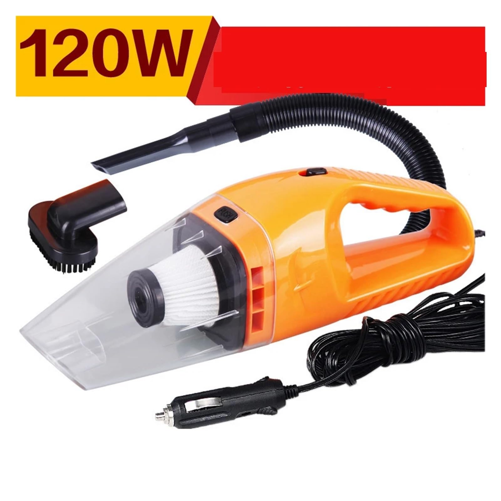Aspiradora portátil mini de mano for coche, 12 V, 120 W, doble uso, for uso húmedo y seco, con súper succión y filtro HEPA desmontable.(Blauw)