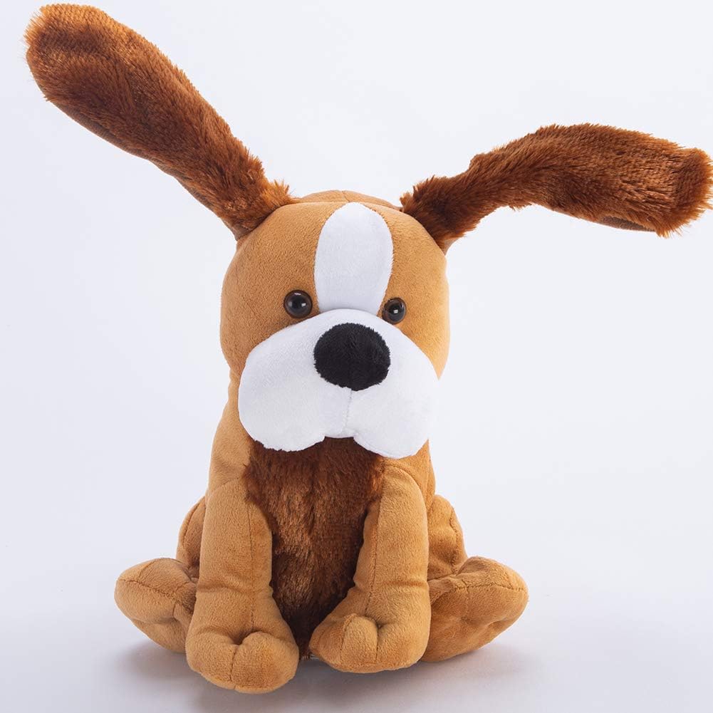 Amazon 11インチ ロボット犬 アニメ犬 面白いインタラクティブぬいぐるみ 子犬 歩いて樹皮をむ茶色のおもちゃ クリスマスアニメデコレーション ぬいぐるみ おもちゃ