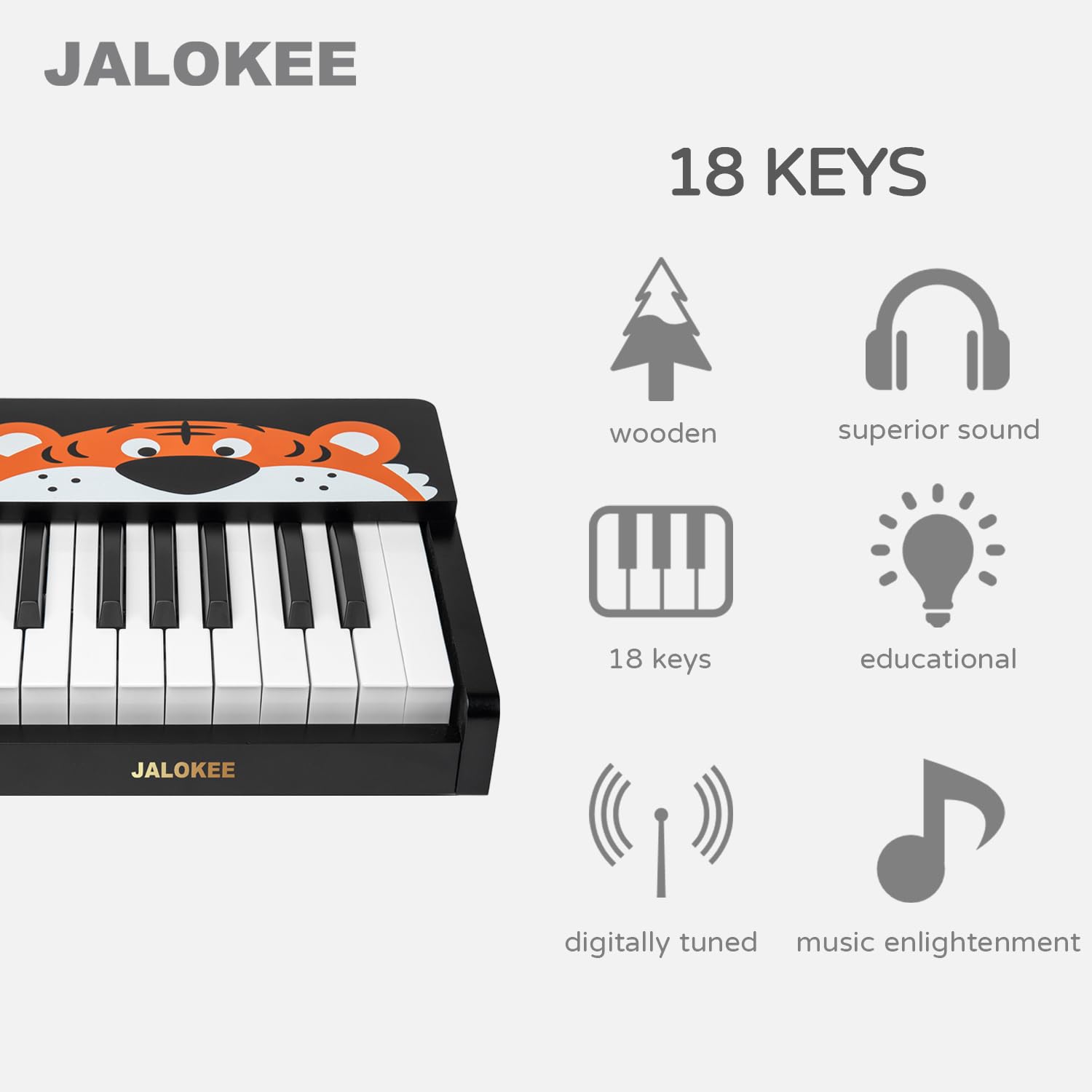 JALOKEE Kids Piano Keyboard, 18 Keys Digital Piano for Kids Mini Music Educational Instrument Toy - Image 2