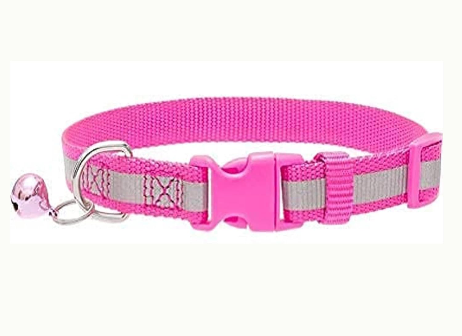 Pups&Pets Reflective Safe Pets Collar with Bells Adjustable Length Puppy Collar Reflected Sot Nylon Collar for Puppy and Cat (Pink) (B0CY5G3F99) Amazon Price History, Amazon Price Tracker