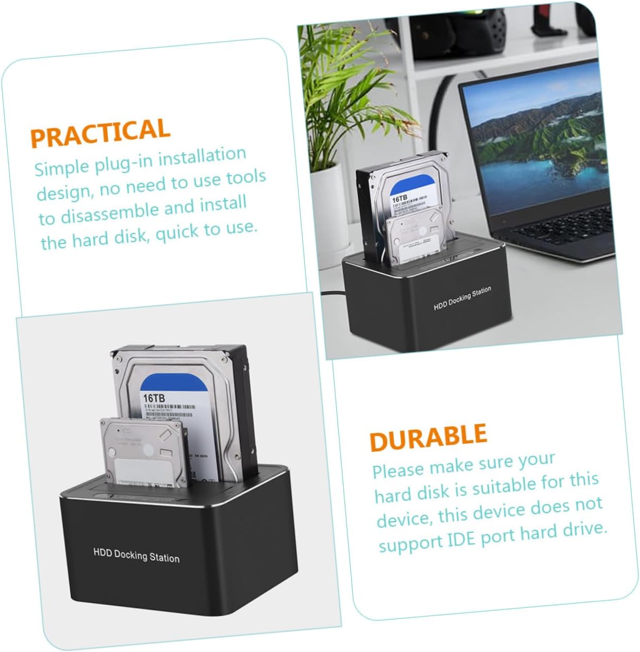 Ssd Dock Ssd to USB Adapter Docking Station Offline Clone Function Us Plug