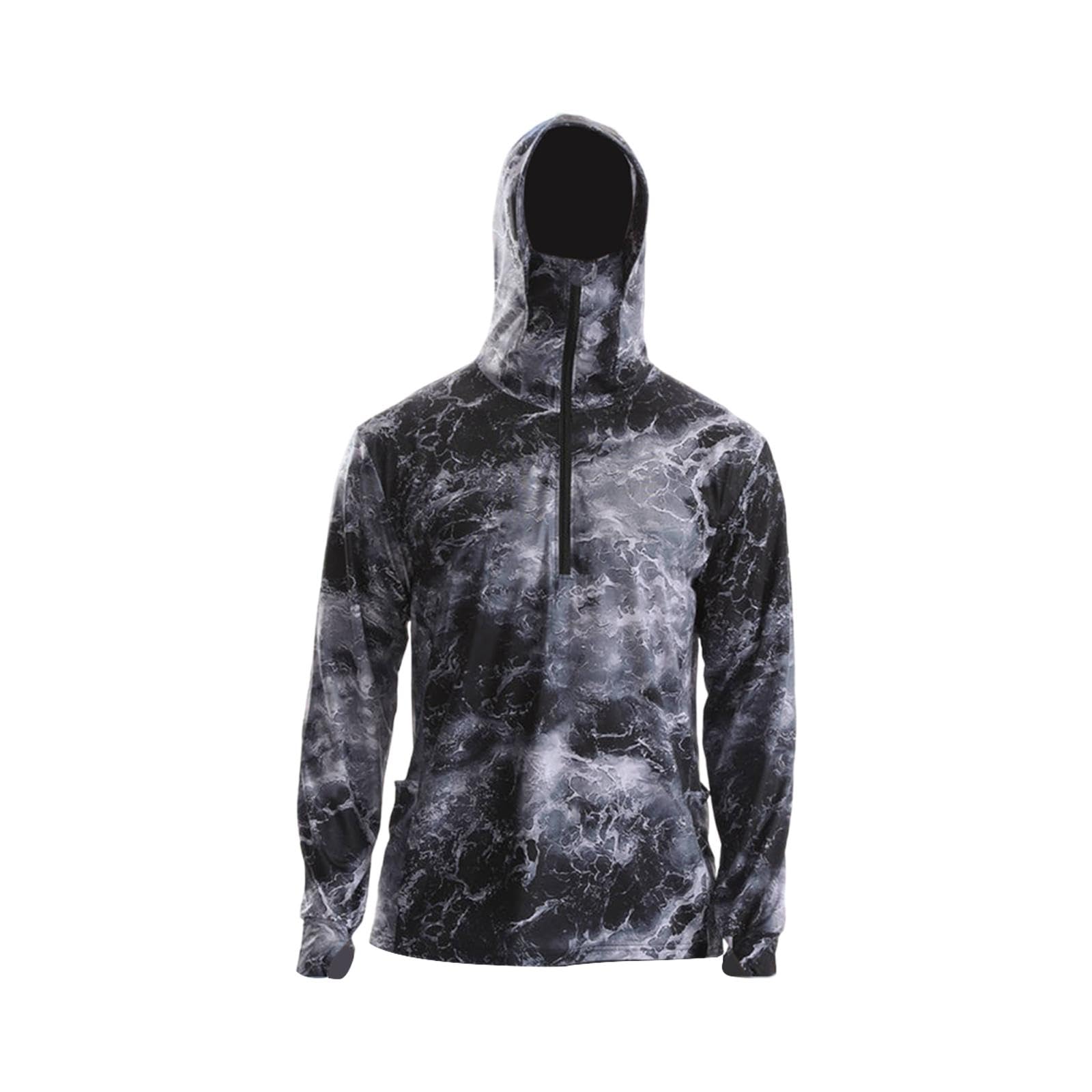 Men's Sun Protection Hoodie Shirt Thin Rash Guard for Outdoor Camping Riding 3XL-image-45