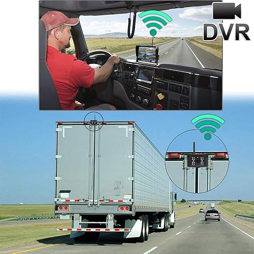 Miniatura 5 de EVERSECU 4 unids digital HD 1080P cámara inalámbrica de respaldo de coche con 9 pulgadas 4ch Quad Monitor/Coche DVR/Dash Monitor/Vehículo Grabador