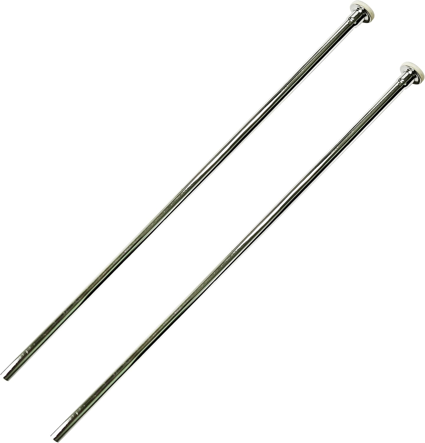 Westbrass D124-2-01 3/8" x 20" Brass Flat Head Toilet Riser Supply Line, Polished Brass (2-Pack)