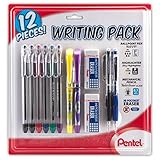 Pentel All-In-One Writing Value/Starter Pack, 12 Piece Kit (BKPDSLZBP12)
