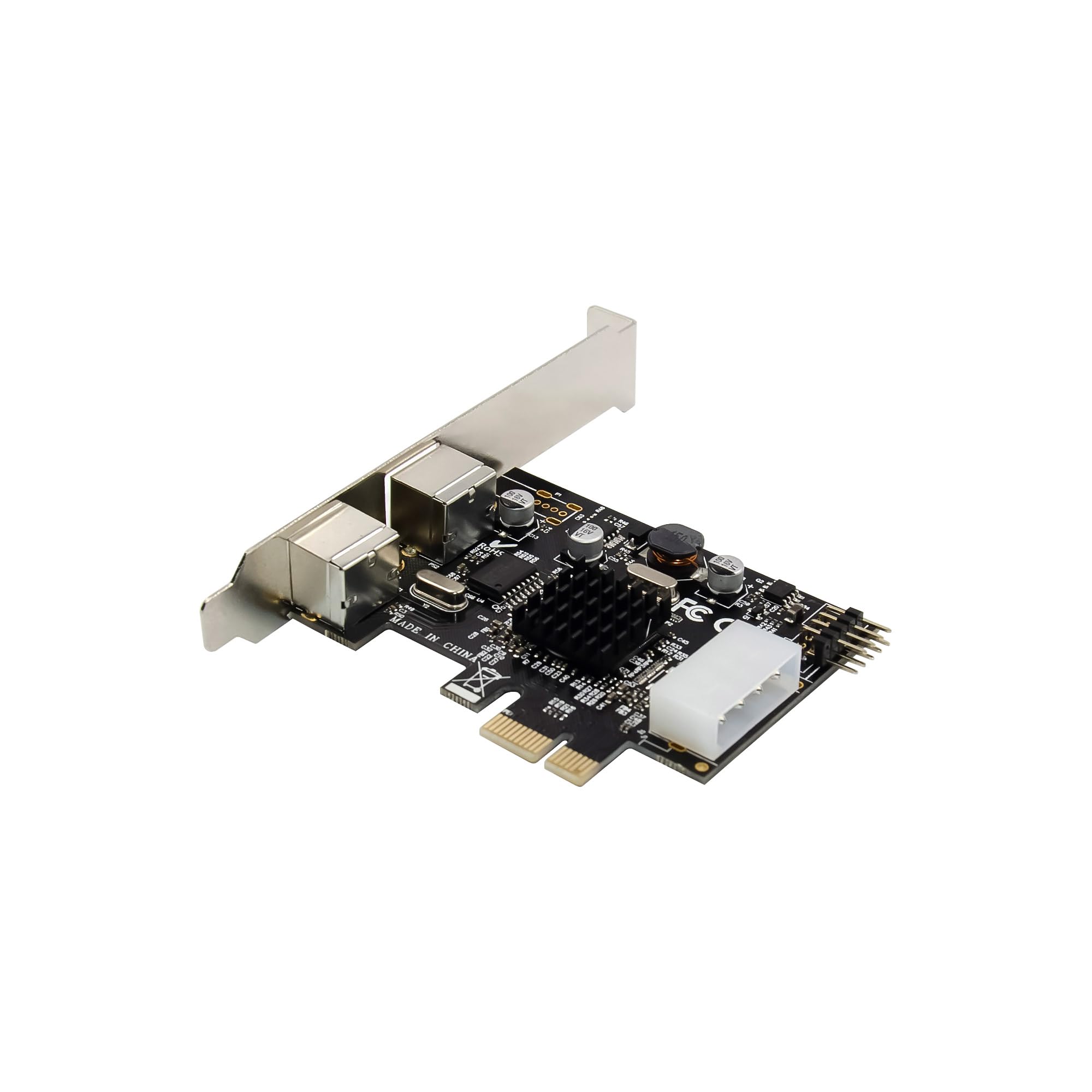 InLine MCS9990 76620P Carte d'interface PCIe, 2 x PS/2, connecteur USB 2.0 Interne, Adaptateur Clavier et Souris