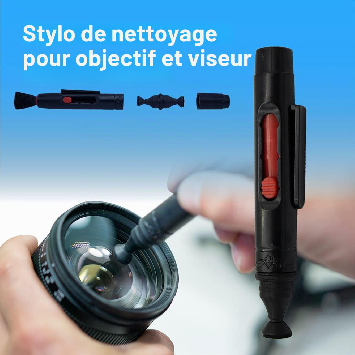 MMOBIEL Kit de Nettoyage d'Objectif d'Appareil Photo - 53 pcs - Kit pour Appareil Photo Reflex Numérique avec Cotons-Tiges de Nettoyage APS-C et Full Frame - Manuel d'Instruction Inclus