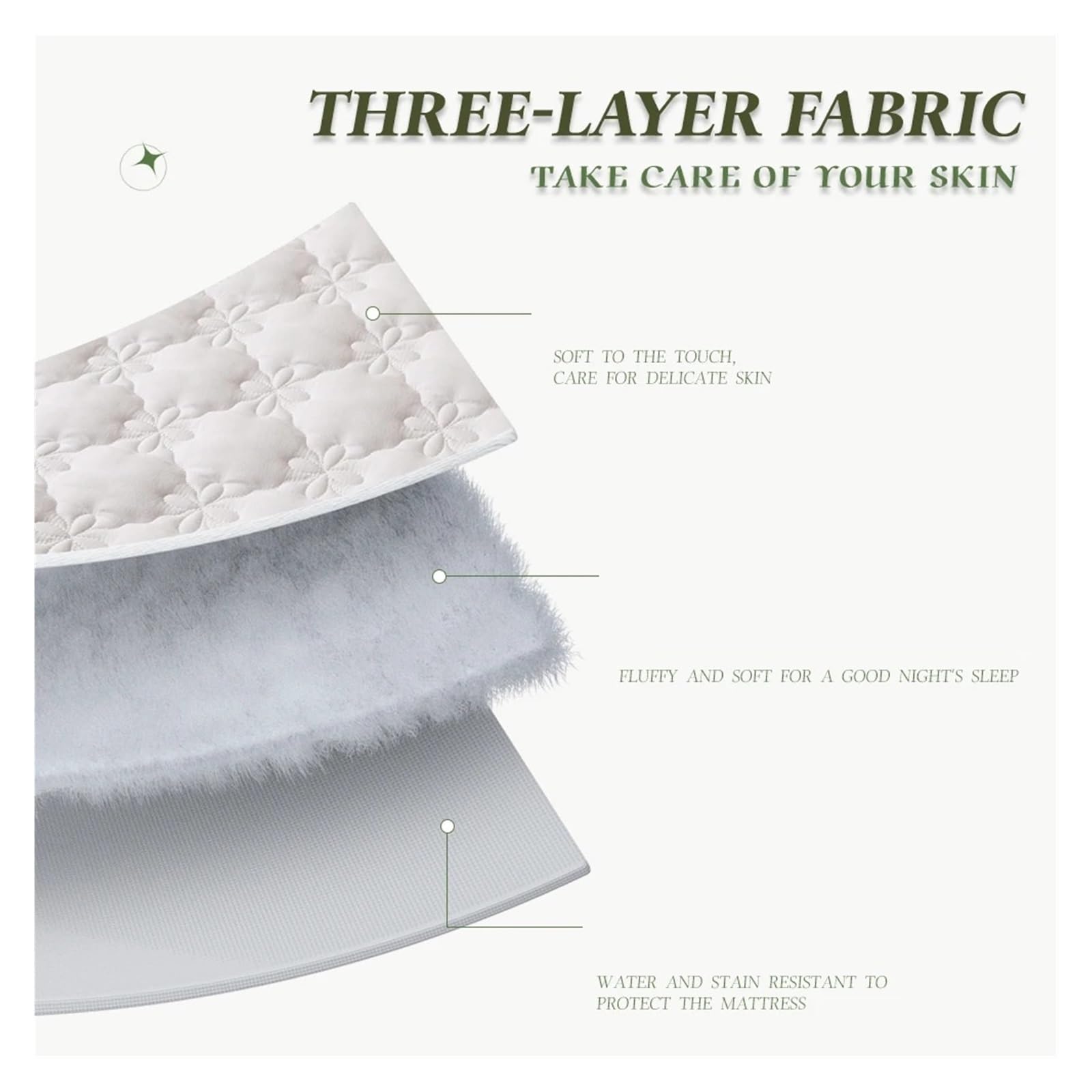 Protector de colchón ajustable impermeable, acolchado grueso, antideslizante, diseño floral, 140 x 190 x 28 cm, ideal para protección y comodidad de la cama, silencioso y duradero