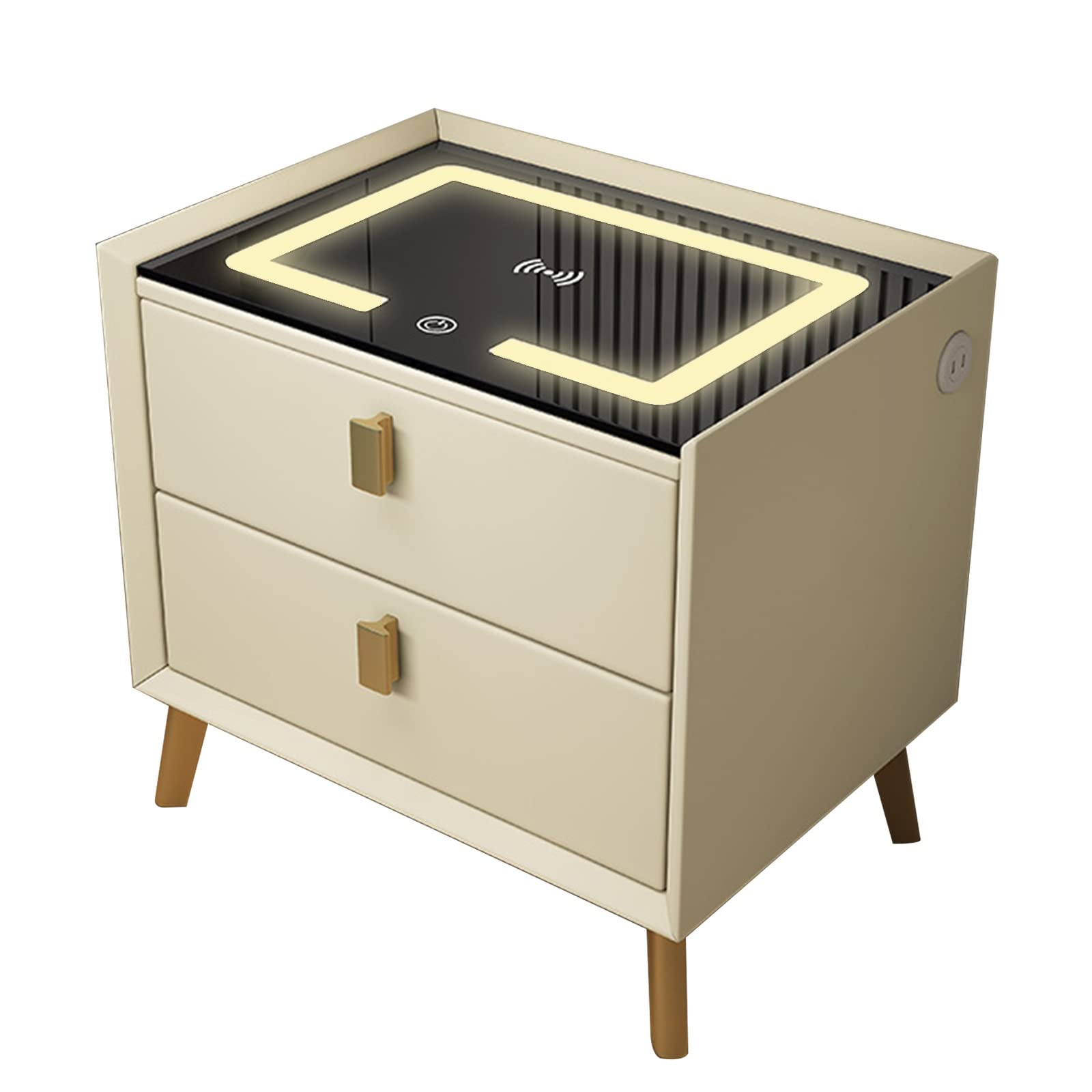 Table de nuit intelligente Star of en bois beige pour une chambre zen et connectée