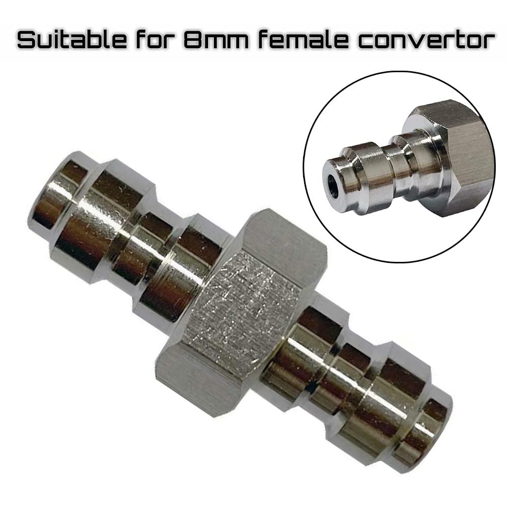 NC Doppelmännlicher Schnelltrennkupplungsadapter, Edelstahl-Luftfüllstation, Werkzeugbeschläge, 8 mm Dual-Stecker, Schnellverbindungsadapter, Foster Fitting Edelstahl
