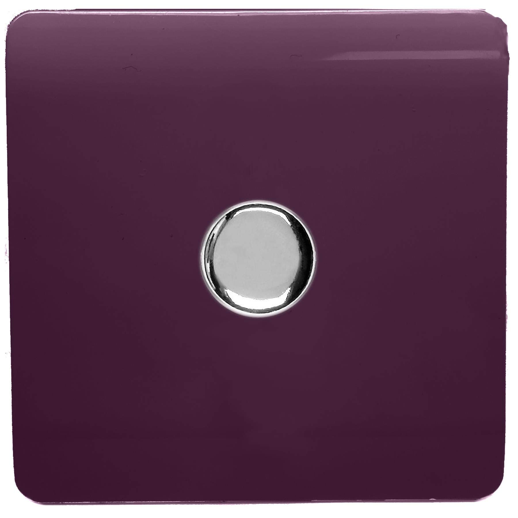 Trendi Switch Plum Trendi Artistic Modern Glossy Tactile 1 Gang 2 Way 120W Led Dimmer Switch
