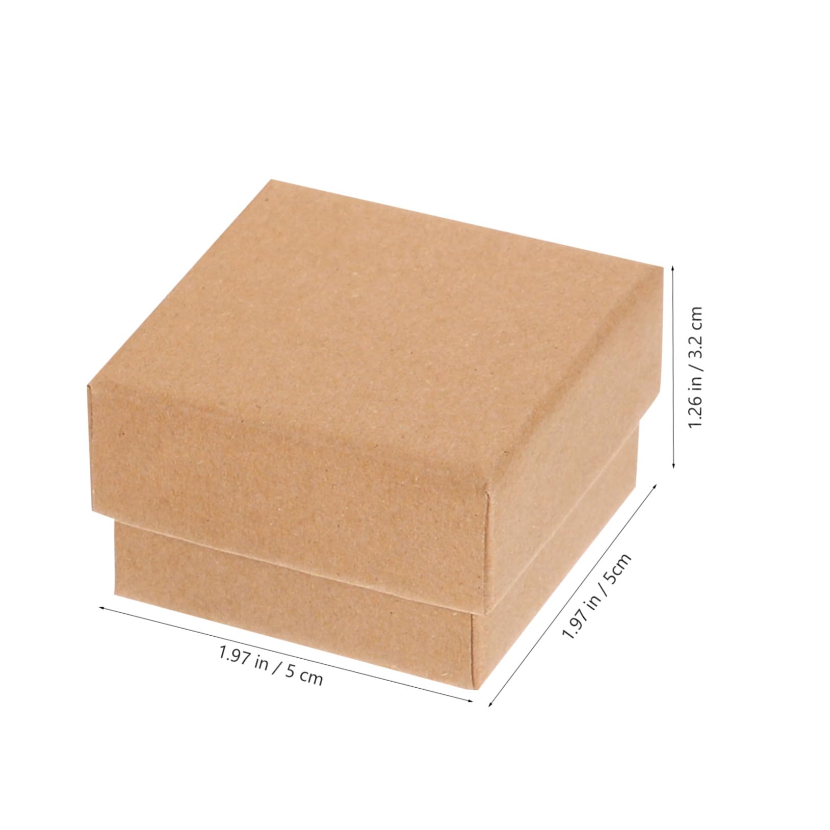LIOOBO 50 pièces Boîtes à Bijoux Carton Kraft avec Mousse Boîtes de Rangement Compactes pour Bagues Colliers Bracelets Boucles Oreilles Coffrets Cadeaux Pratiques et Résistants