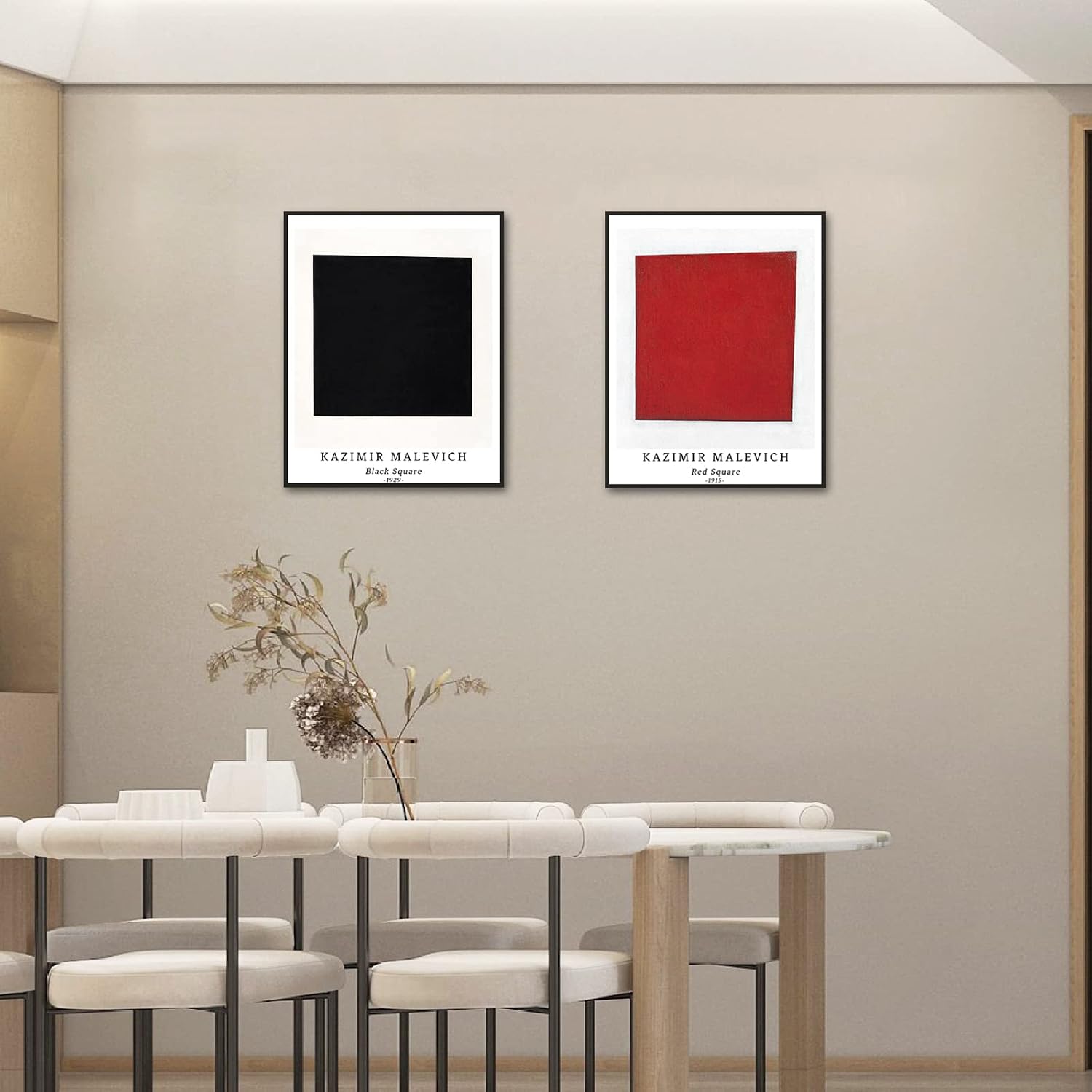 Arts フレームなしアート紙 20x25cm 4枚セット 抽象の絵画 飾り絵 有名画の花卉モチーフスクエア 【囁き】 ミニマリ