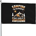 Durable Gamping Is Awesome Beer Make It Awesome Flag 4x6 Ft Heavy Duty Outdoor Decorative Banner Polyester Home Flags Yard Lawn 4by6 Welcome Flag