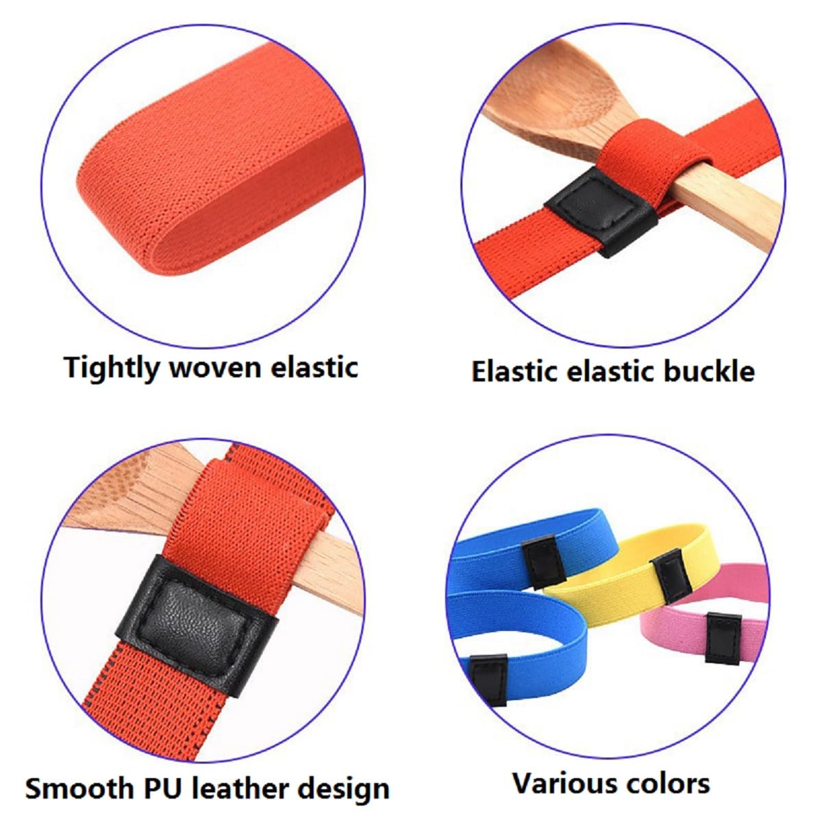 4 Elastische Bento-Box Gurte – Verstellbar, Aus Nylon, Für Lunchboxen, Picknick & Unterwegs