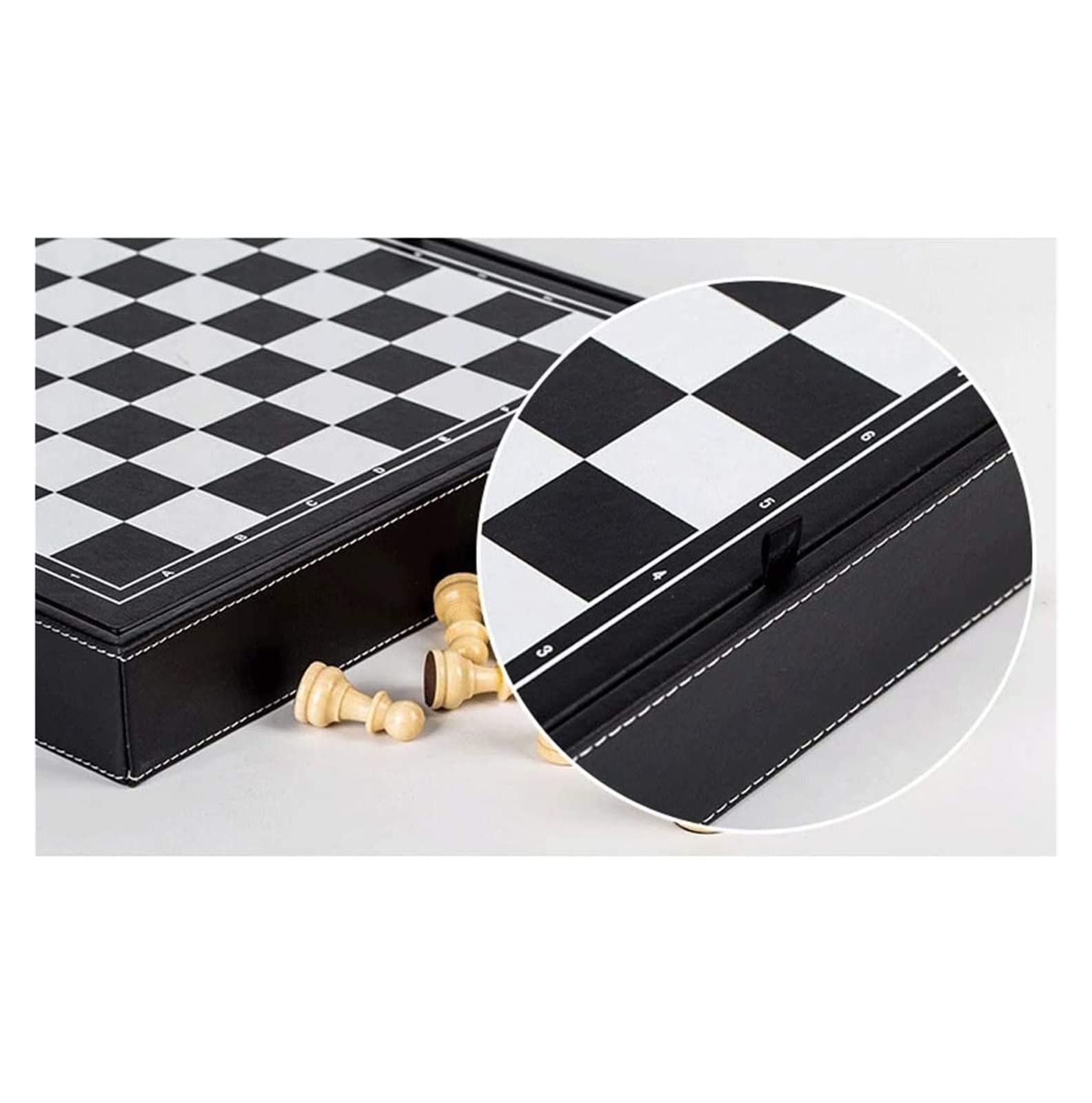 Set Scacchi Set Di Scacchi ， E Dama Cortex Da 12,5 Pollici Con Gioco Tavolo Classico Per Famiglie Per Gioco Famiglia