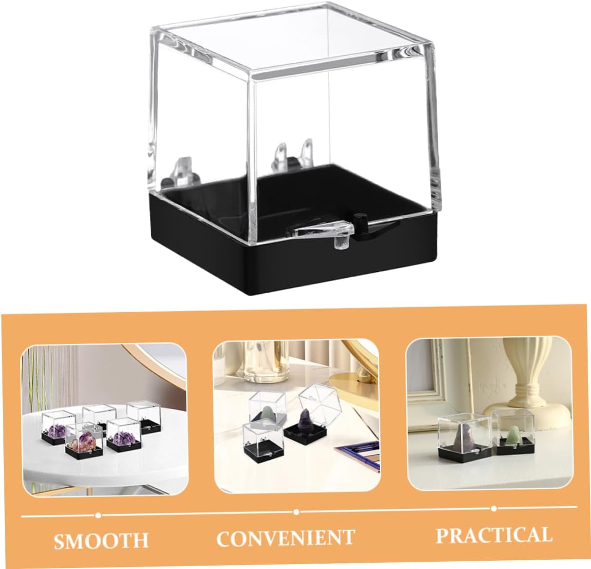 4pcs Specimen Case Display Boxes Jewelry Box for Crafting Decorative Storage Container