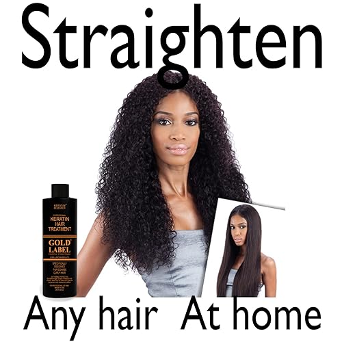 Miniatura 2 de Gold Label Tratamiento capilar brasileño de queratina de 41fl oz con resultados profesionales champú clarificante de 07fl oz mejorado