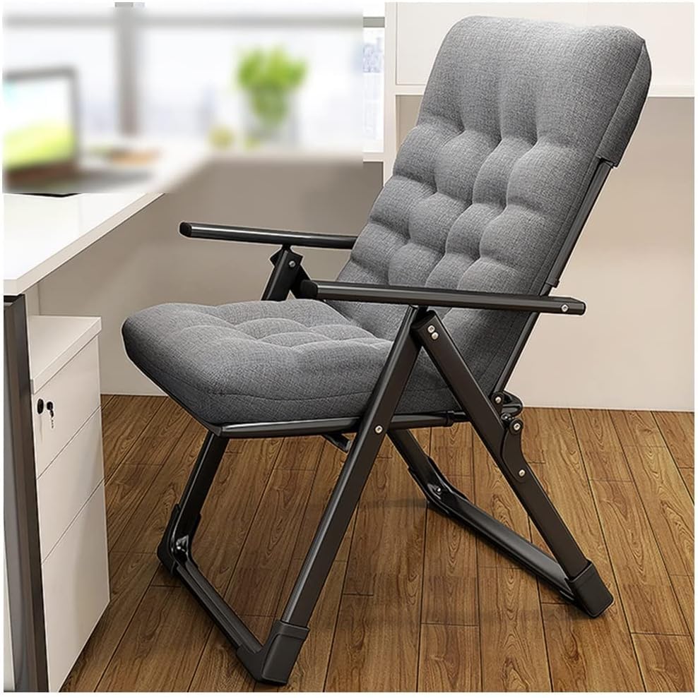 Sillón reclinable ajustable con cojín desmontable, silla plegable moderna para sala de estar y oficina, cómodo asiento interior para adultos, perfecto para relajación y ocio