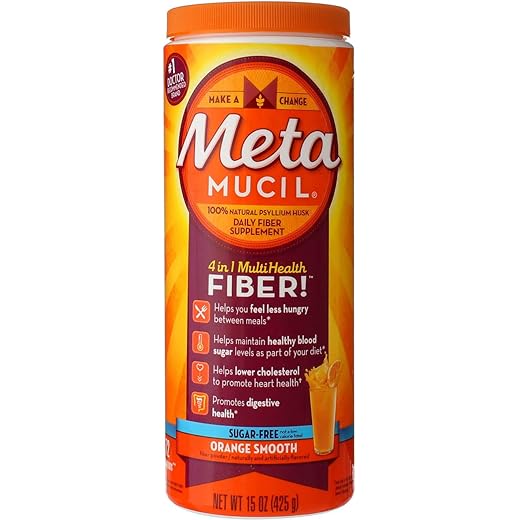 Metamucil Smooth Texture Sugar Free Orange, 72 each