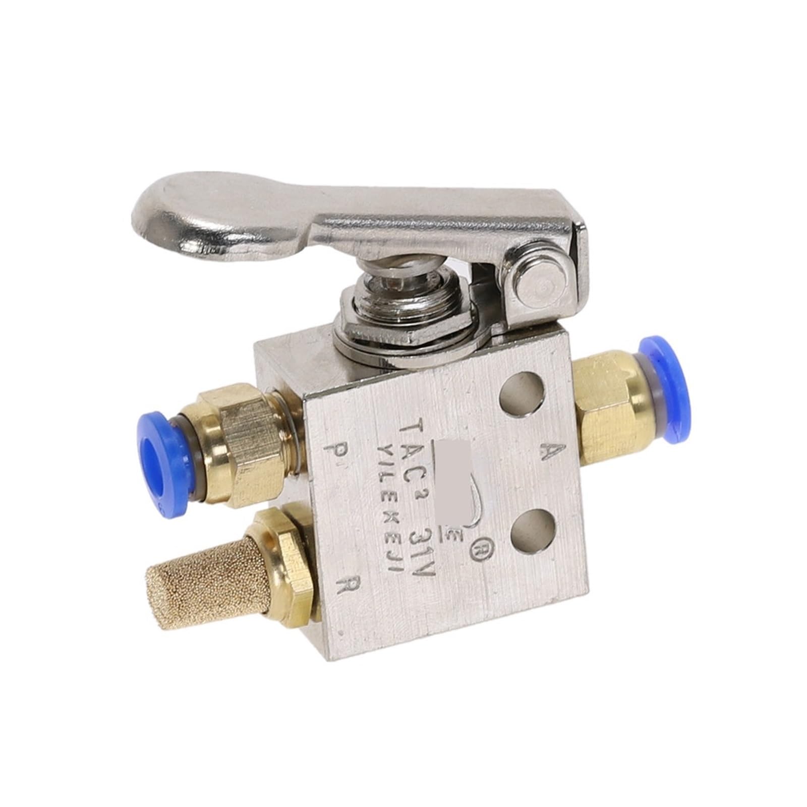 Valvola meccanica TAC2-31V 1/8" valvola di commutazione pneumatica con leva di ritorno a molla a 2 posizioni e 3 vie filettata con accessori(6MM)