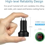 Palumma 24W/4,8A Double USB Chargeur de voiture, 12V à USB Sortie avec compteur de tension d'éclairage de cigarette LED/LCD Affichage de la batterie à basse tension (noir)