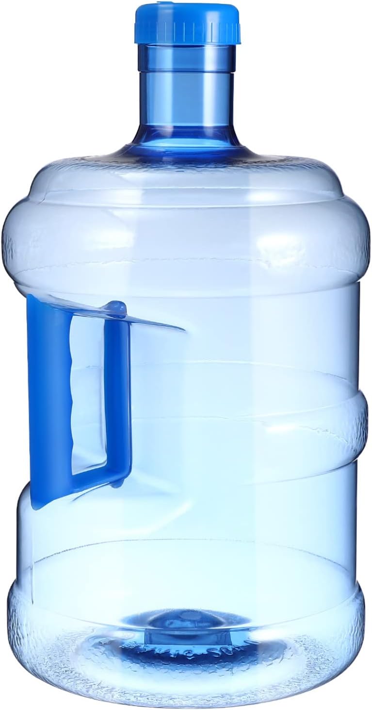 CLISPEED 7.5L Mineral Water Bottle With Screw Cap Portable Water Jug Food Grade Plastic Water Bucket for Outdoor Hiking Camping Commercial Use