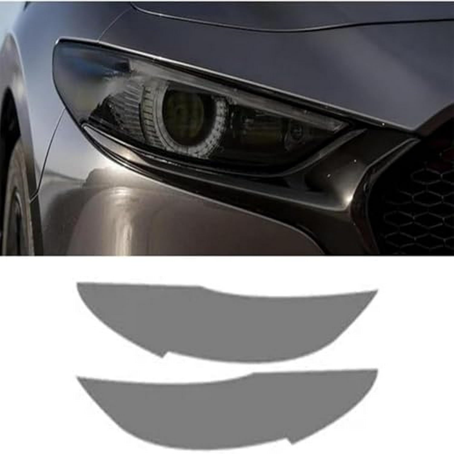Film phare noir fumé Mazda 3 2019-2021 autocollant en TPU