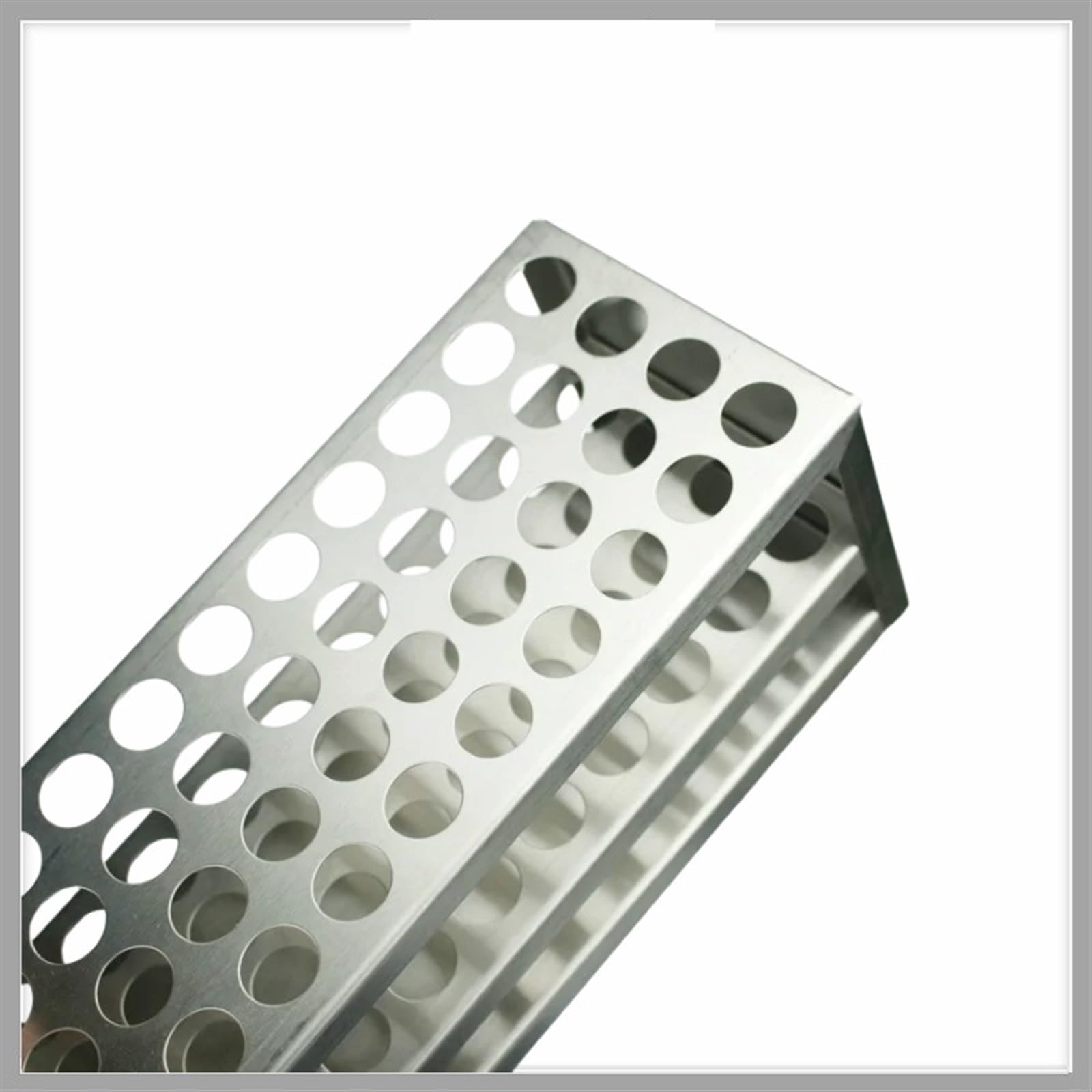 Gradilla para tubos de ensayo Soporte de acero for tubos de ensayo SUS, diámetro de 15,5 mm, multifuncional, for colocar 40 tubos, 1 unidad