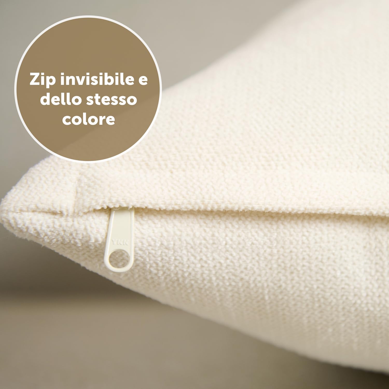 Blumtal Federe Cuscini Divano in Ciniglia, Copricuscini Divano, Federe Cuscino Divano, 2 Pezzi, 40 x 60cm, Bianco